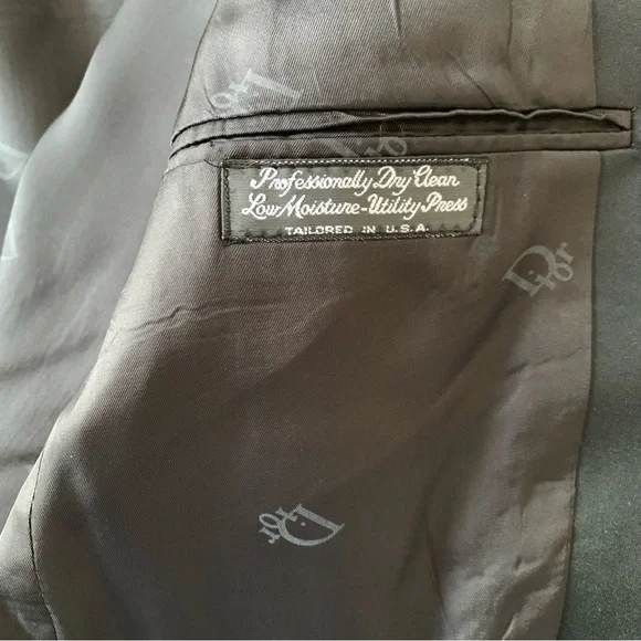 Christian Dior Monsieur Black Evening Jacket Satin Lapels - Picture 11 of 12